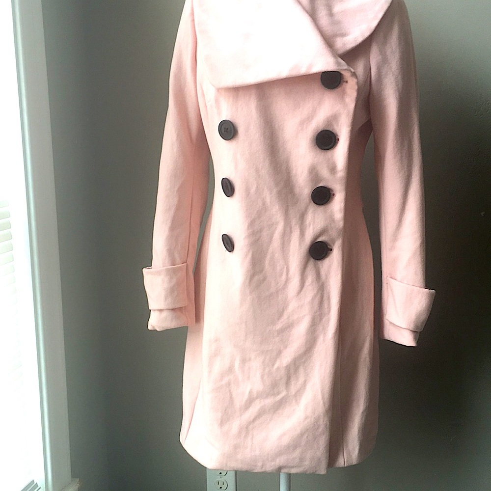 New York & Company Pink Peacoat